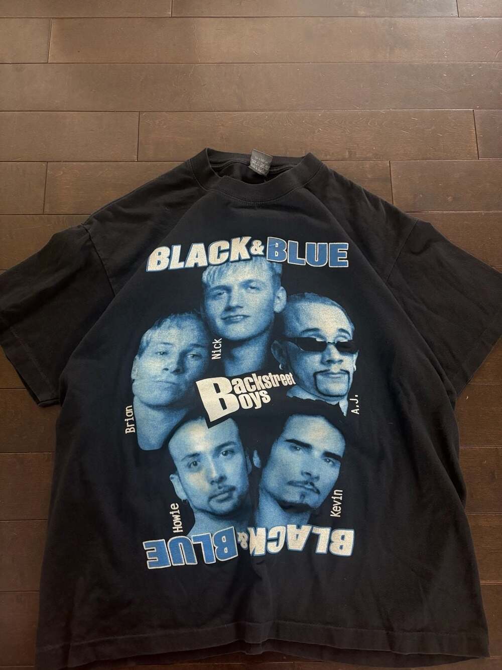 Vintage 2001 Backstreet Boys Black & Blue Gira Latinoamericana Tour T-Shirt